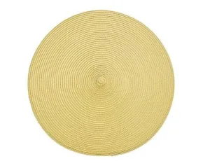 Walton & Co Circular Ribbed  Placemat Saffron