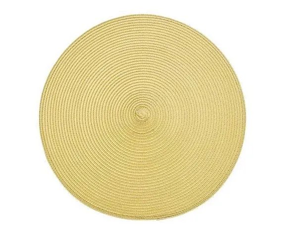 Walton & Co Circular Ribbed  Placemat Saffron