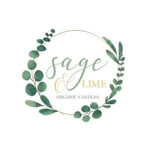 Watercolor Floral Leaves Wreath Logo - Elegant Simple Floral Shop Boutique Pre made Logo