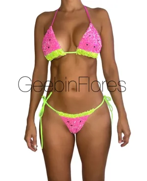 Watermelon Sequin Bikini