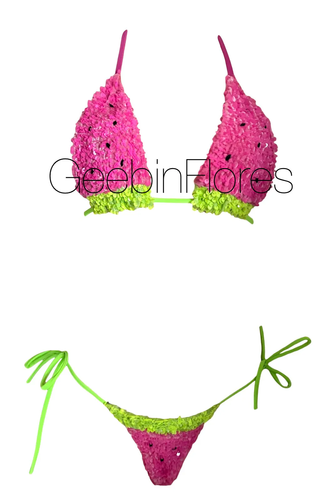 Watermelon Sequin Bikini
