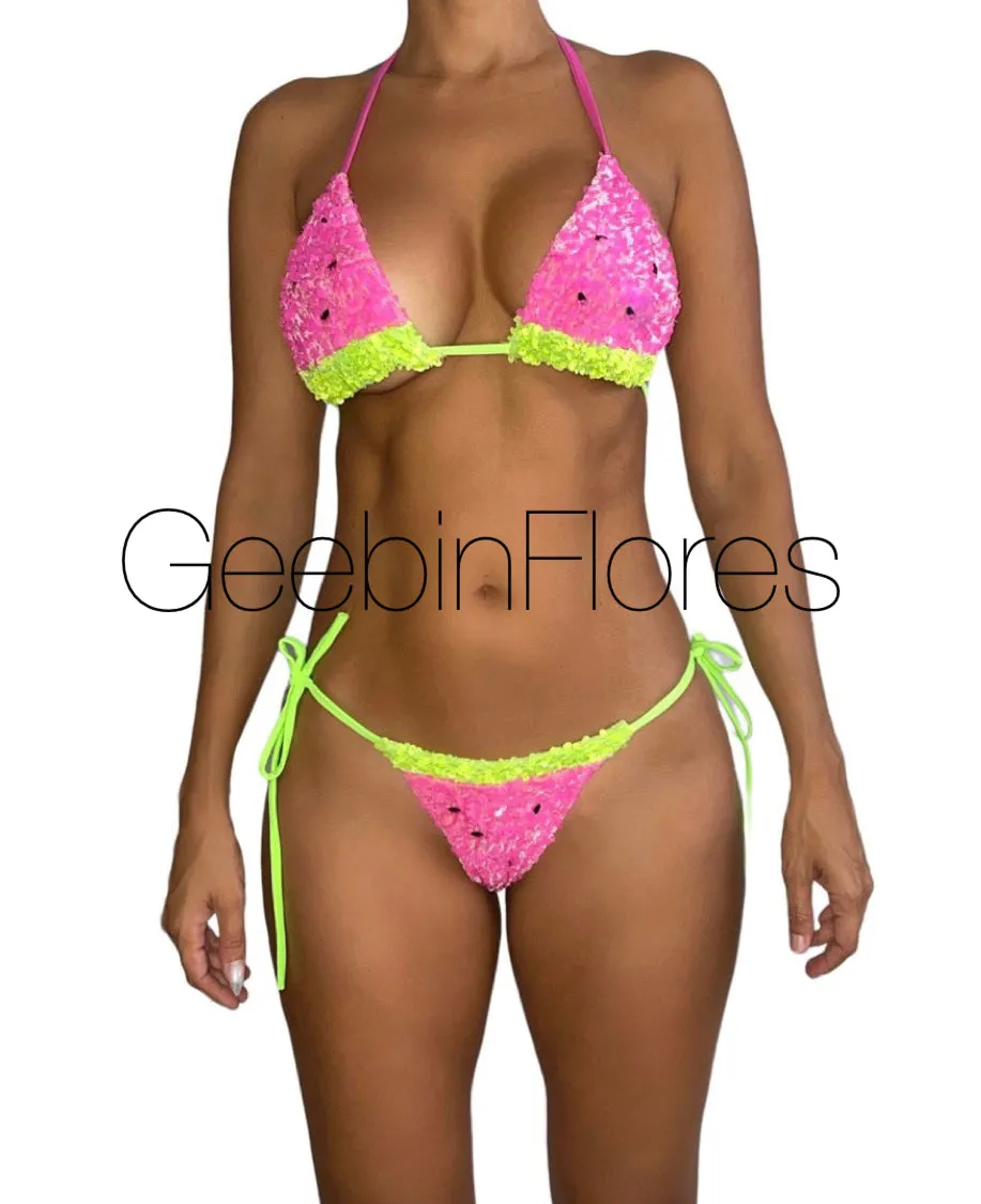 Watermelon Sequin Bikini