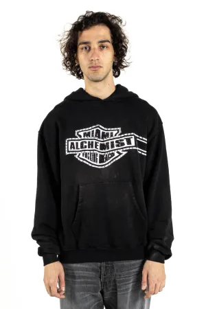Waving Alchemist Hoodie - Tiffany - Black