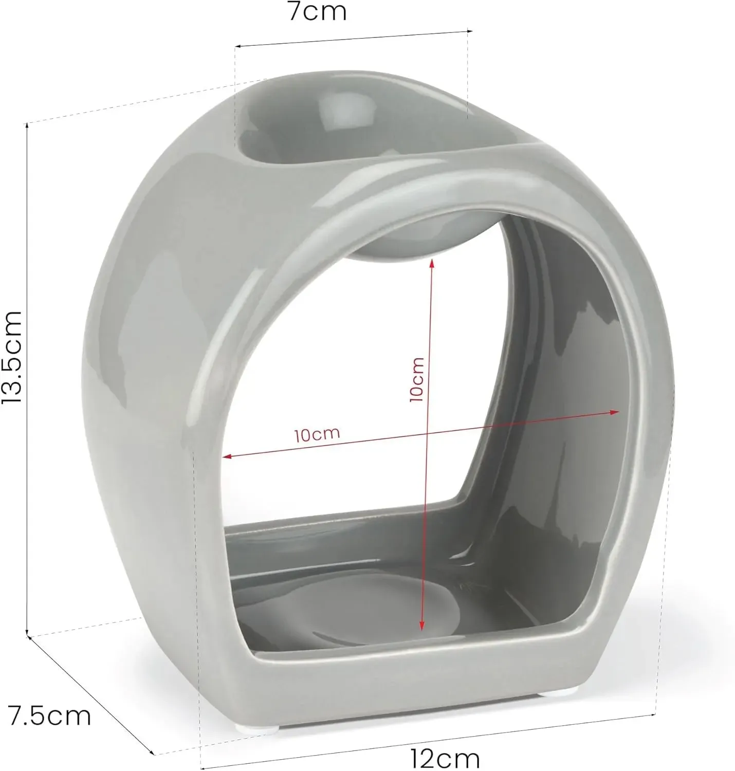 Wax Oil Warmer Grey Round Orb - 2 Pack - Ideal Gift