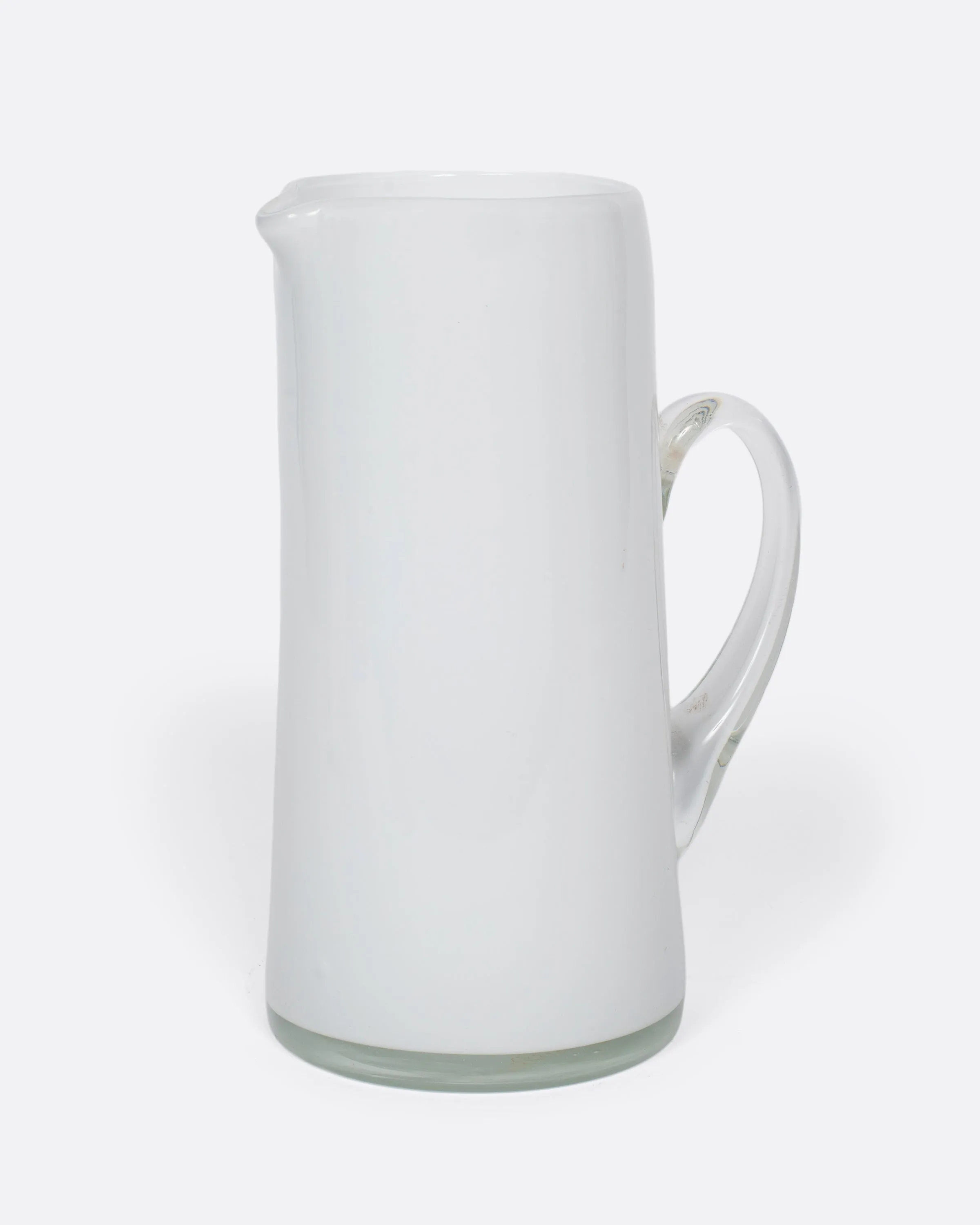 White Cased Glass Pitcher