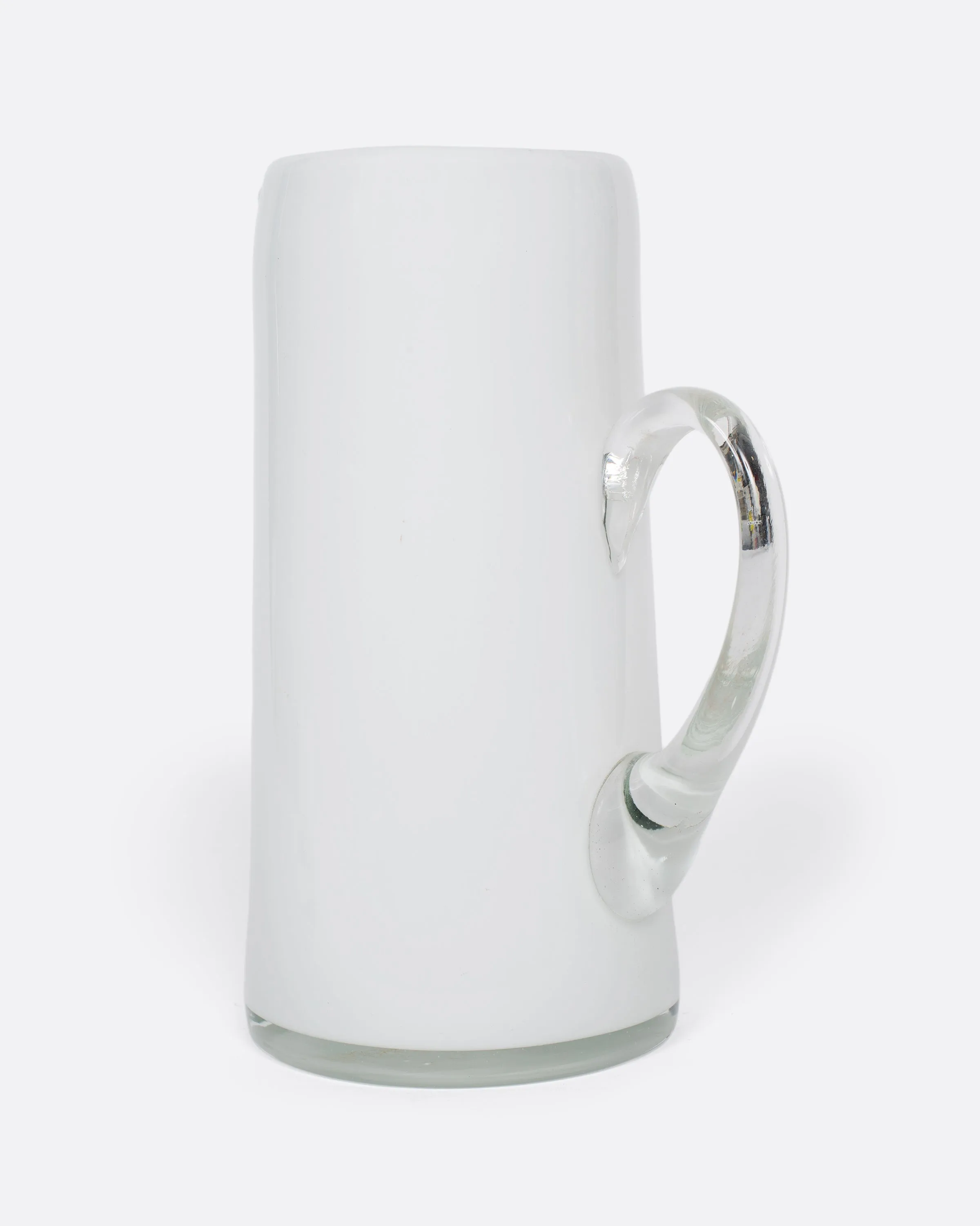 White Cased Glass Pitcher