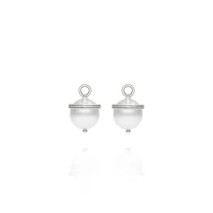 White Gold South Sea Pearl Orb Earring Charms