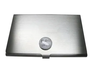White Toned Circular Music Sheet Business Card Holder