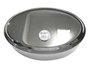 White Toned Circular Music Sheet Oval Trinket Jewelry Box
