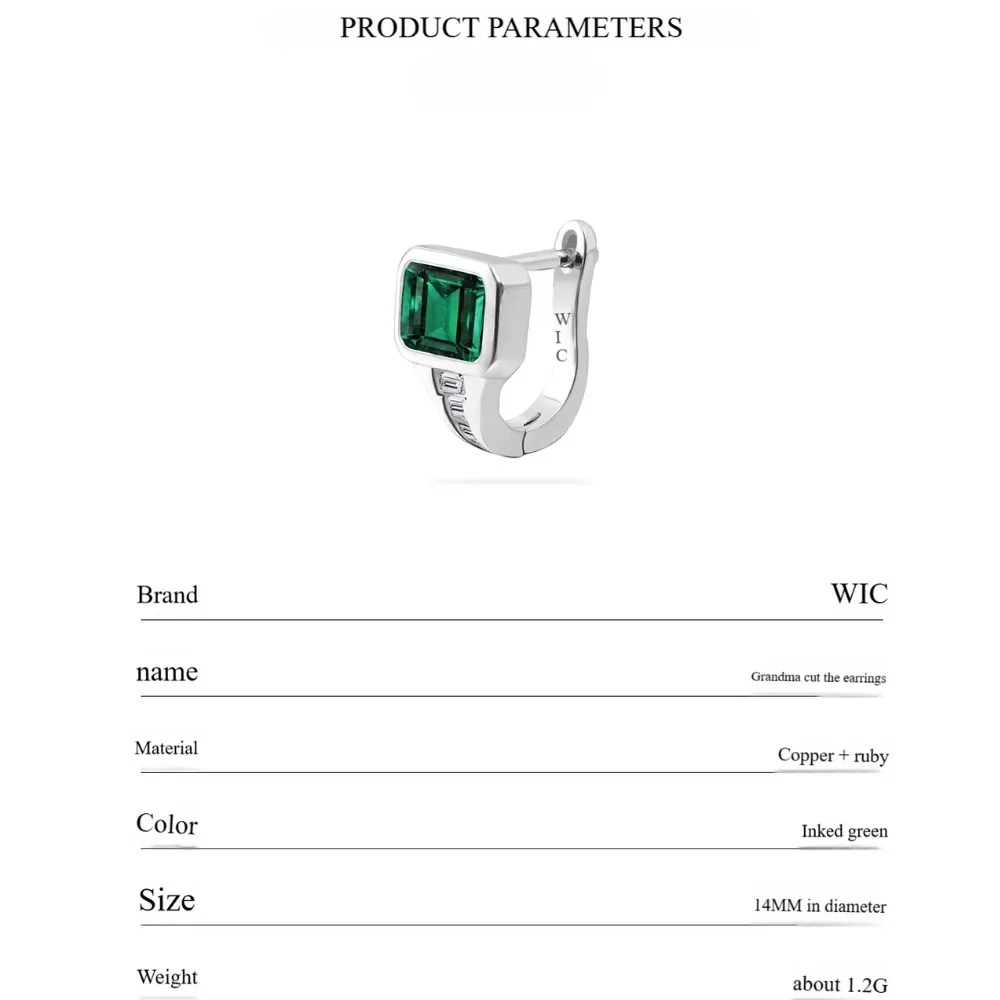 WIC | Elegant Emerald Earrings