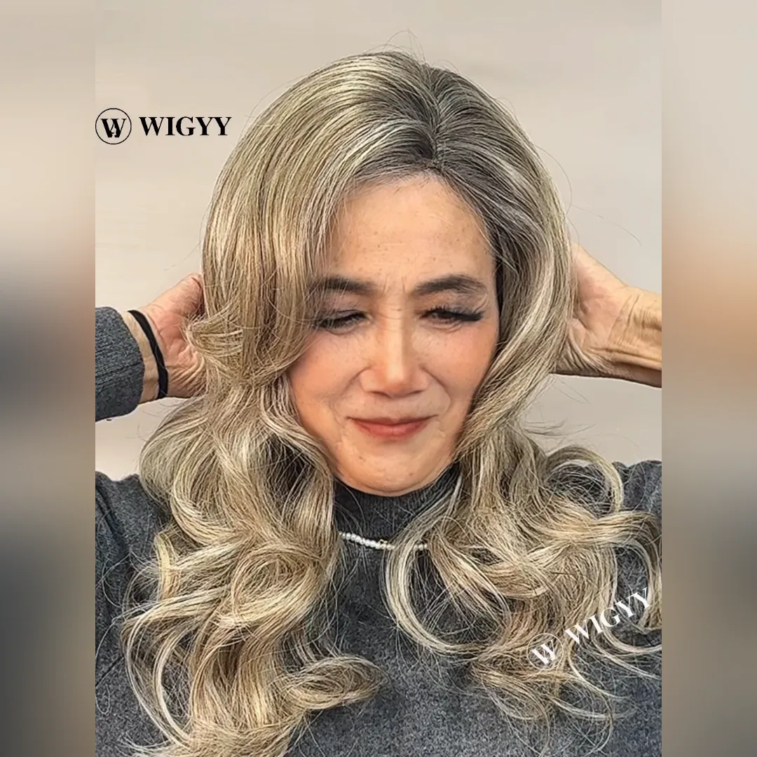 Wigyy Highlighted Curl Daily Use Elegant Wig
