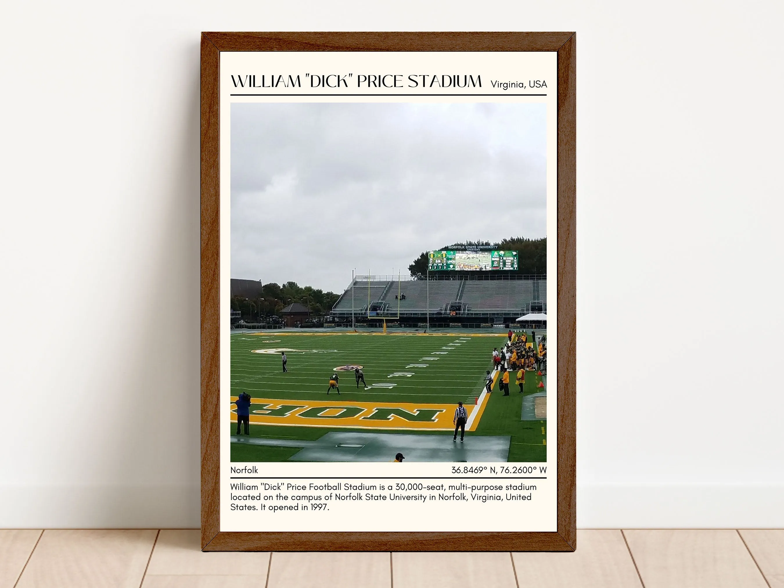 William "Dick" Price Stadium Football Minimal Wall Art