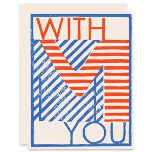 With You In Stripes Sympathy Card