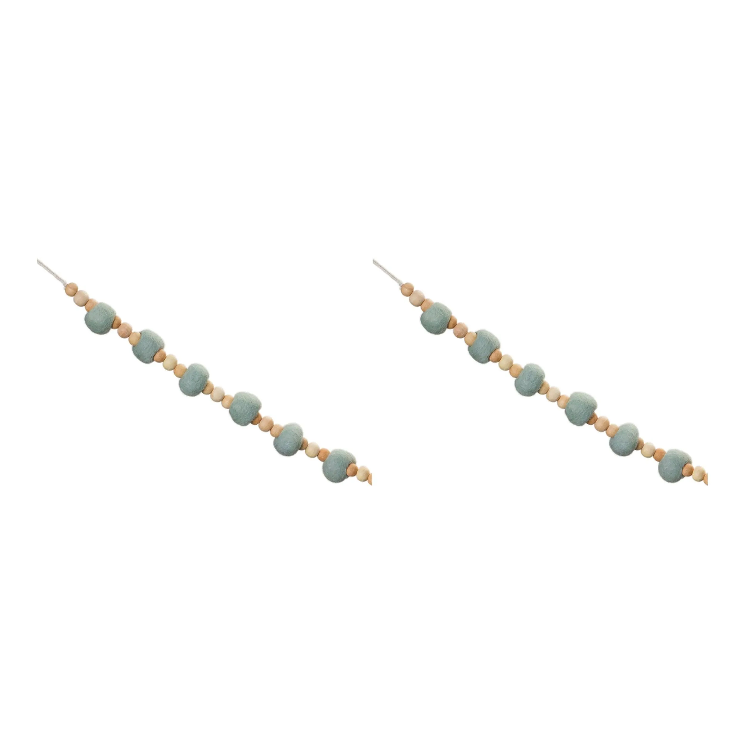 Wood Beaded String Garland (Set of 2)