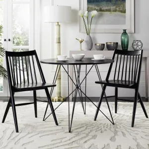 Wren 19 Inch H Spindle Dining Chair Set of 2 Black DCH1000A