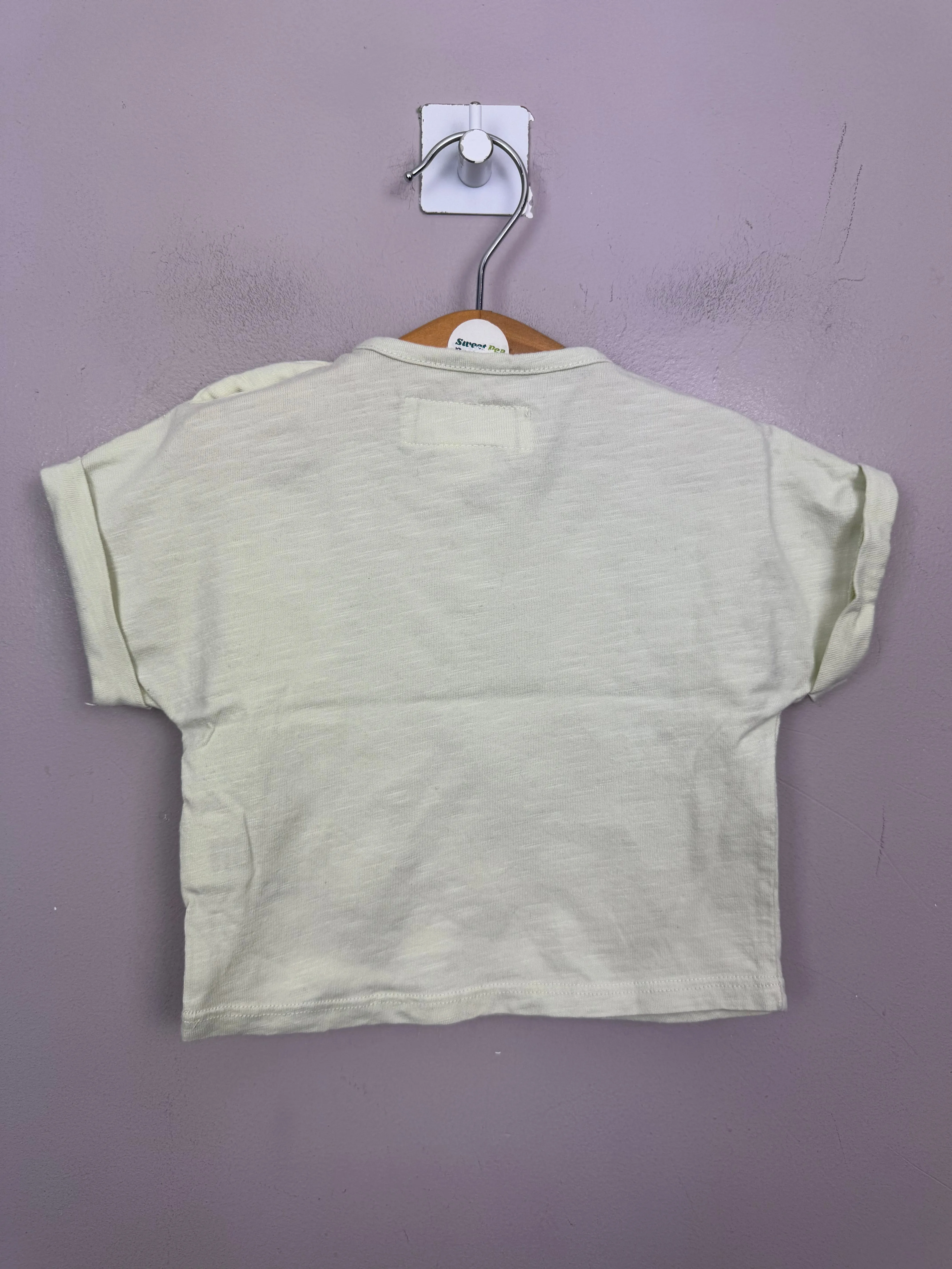 Zara apple green t-shirt 1-3m