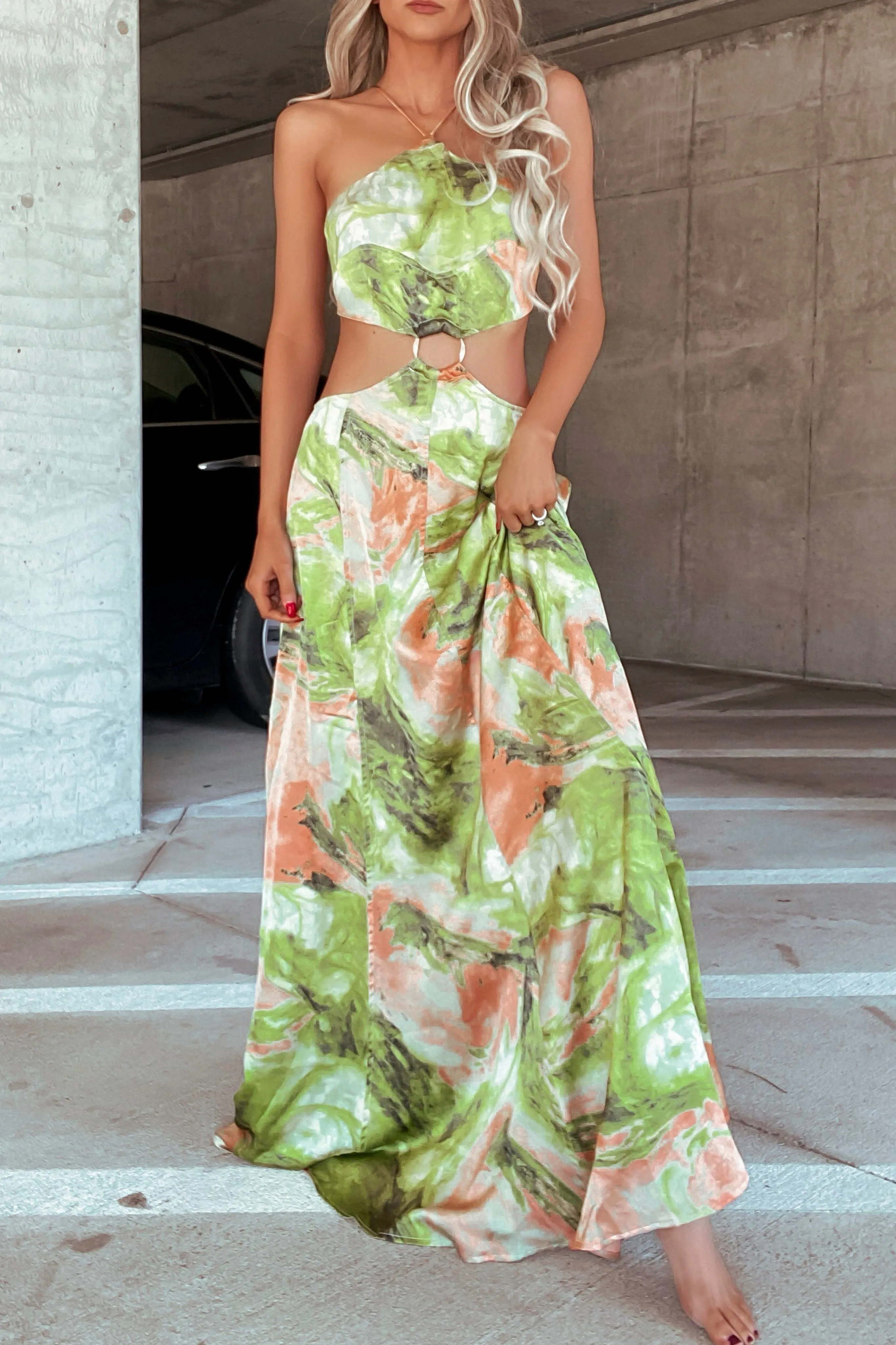 Zola Maxi Dress -Green multi