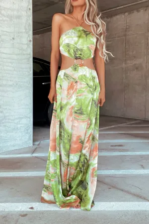 Zola Maxi Dress -Green multi